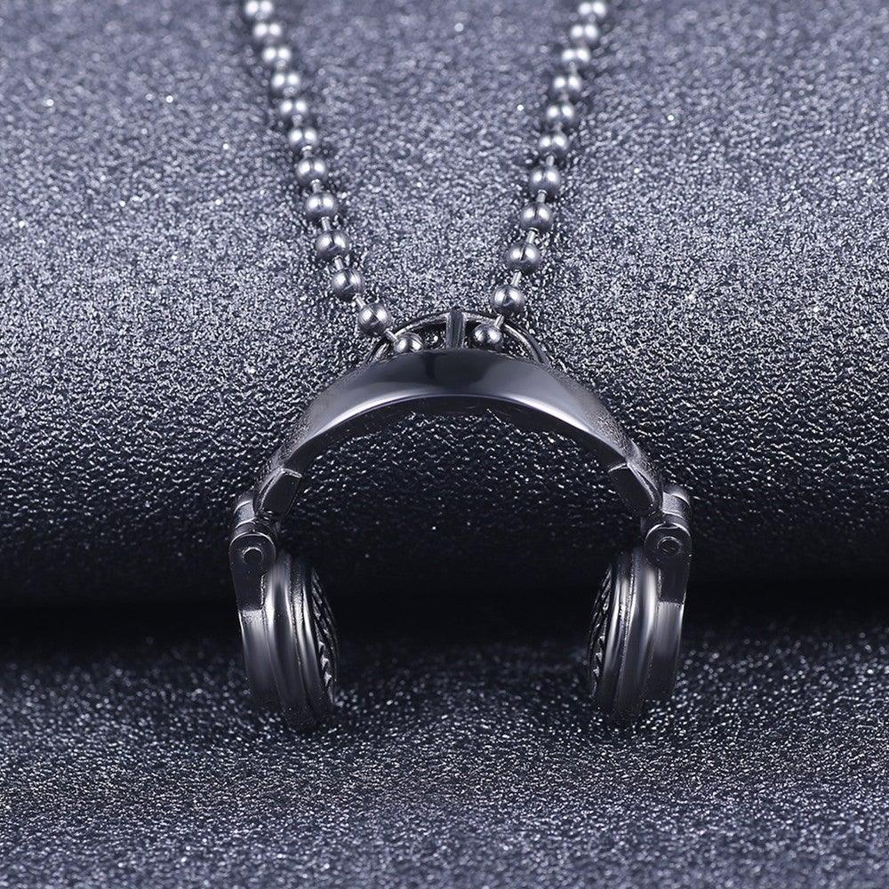 Music Headphones Titanium Steel Pendant Automizely Dropshipping