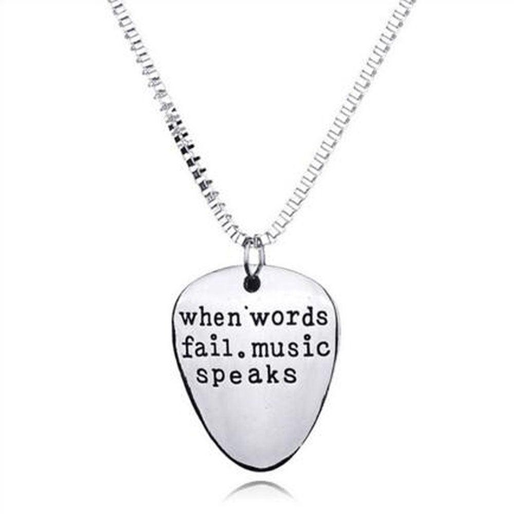 When words fail music speaks Necklace Automizely Dropshipping