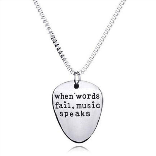 When words fail music speaks Necklace Automizely Dropshipping